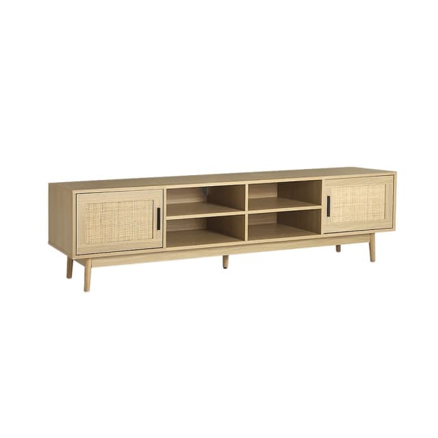 TV Entertainment Unit Storage Rattan Wooden 180CM