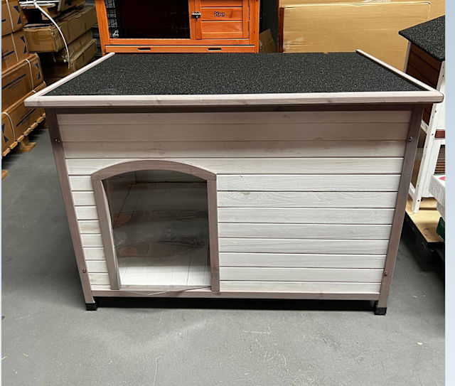 Extra Large Timber Pet Dog Kennel House Puppy Wooden Cabin With Stripe