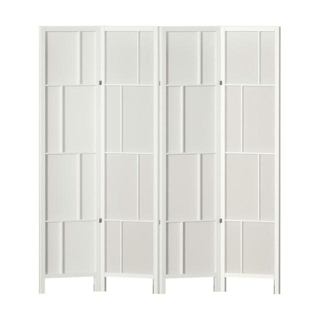 Ashton Room Divider Screen Privacy Wood Dividers Stand 4 Panel White