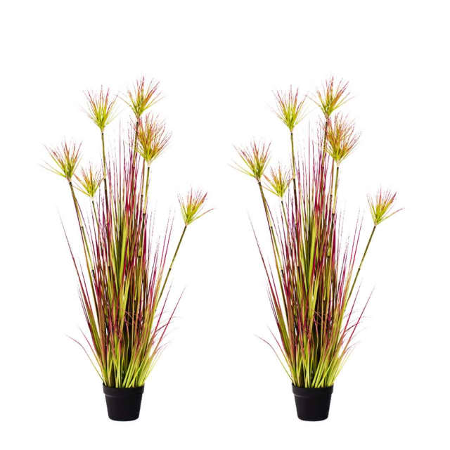2X 120cm Green Artificial Indoor Potted Papyrus Plant Tree Fake S