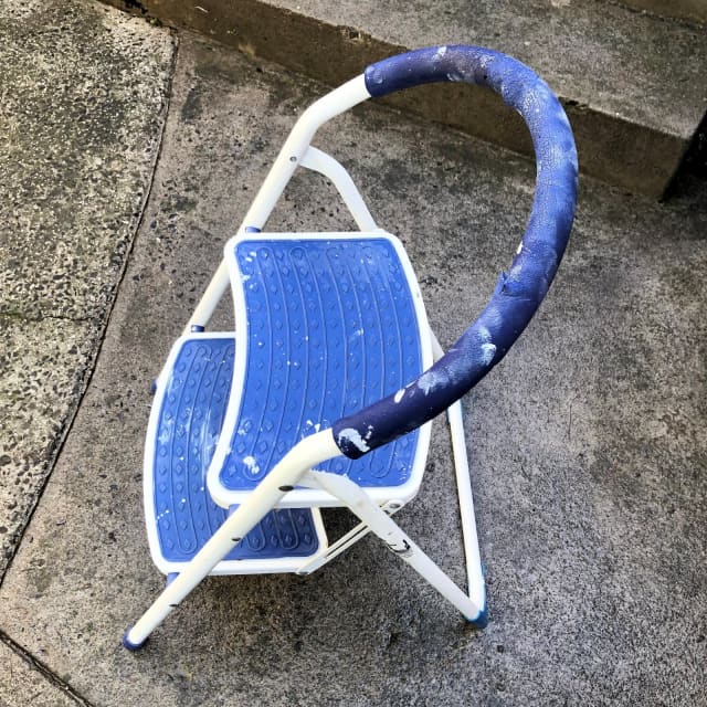 2Step Folding Portable Ladder Steady Stepladder Metal Kitchen Garage