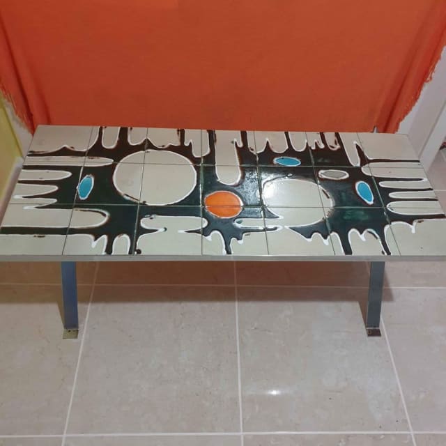 Unique Vintage Tiled Coffee Table (c1960s/70s) Coffee Tables