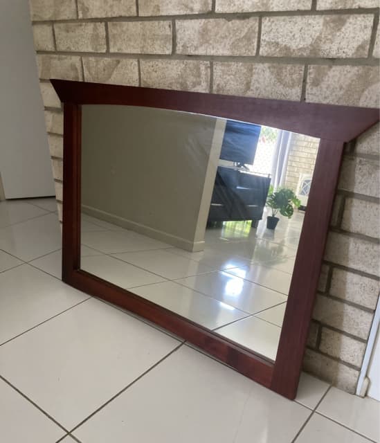 Antique Wall Mirror, Timber Frame, Bargain At 15, Woody Point 4019