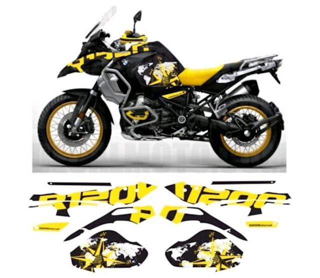BMW R1250 GS ADVENTURE WORLD FAIRING GRAPHICS KIT Motorcycle