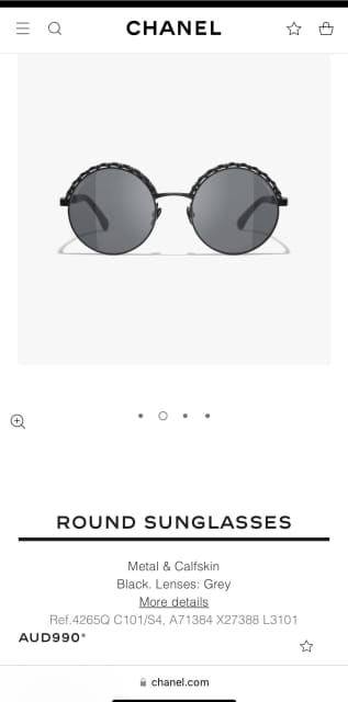 Chanel round sunglasses - black, Accessories, Gumtree Australia Cockburn  Area - Success