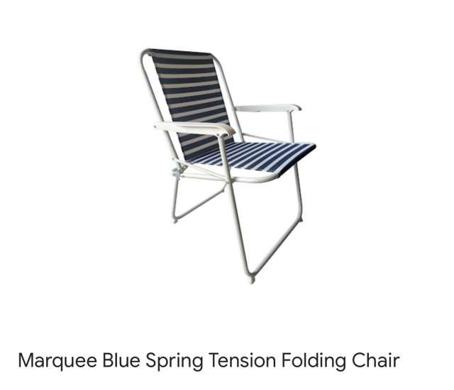 marquee spring tension folding chair