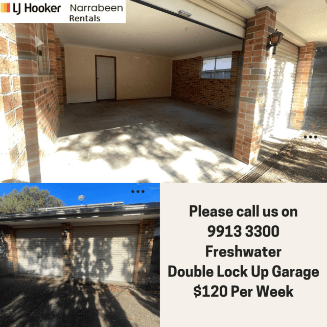 Double Lock Up Garage in Freshwater To Rent Parking & Storage