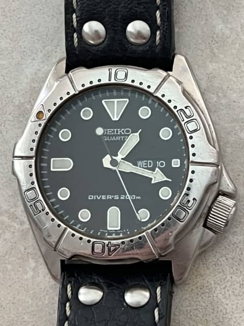 Vintage Seiko Quartz Diver watch, with new battery and leather strap |  Watches | Gumtree Australia Gold Coast City - Mermaid Waters | 1309755181