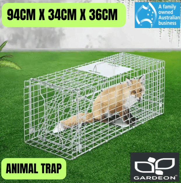 Large Animal Trap Humane Cage 94cm X 34cm Pickup / Delivery Pet