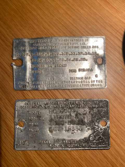 HQ Monaro Compliance Plates - Miscellaneous Goods in Hectorville SA ...