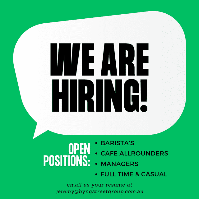 Full time baristas and customer service staff Bar & Beverage Staff