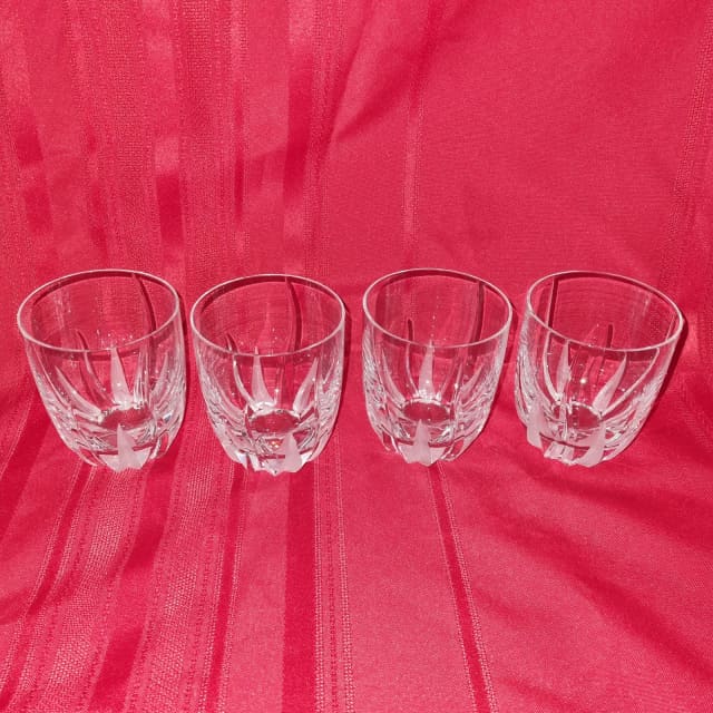 Mikasa Flame DAmore Crystal double old fashioned whisky glasses x 4 ...