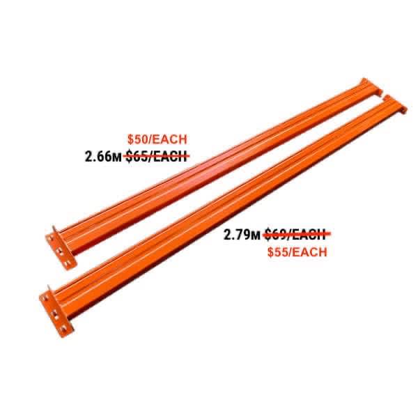 Pallet Racking Box Beam Orange Warehouse Horizontal Garage Shelf 2.5T