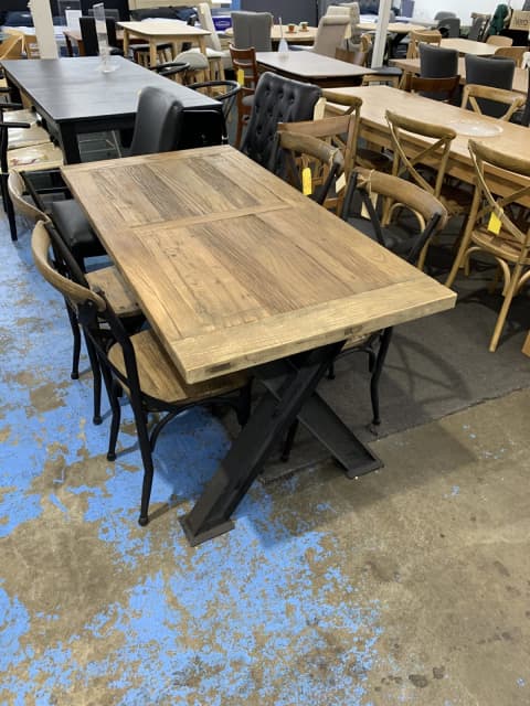 New Rustic Timber dining table industrial dining room furniture ...