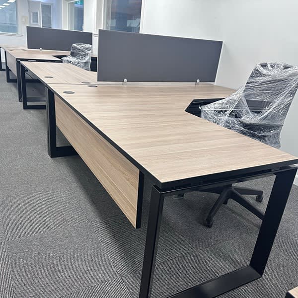 Our price 300 RRP 800 Single Corner Desk With Squre Metal Frame