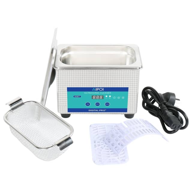 Stainless Steel Ultrasonic Cleaner Sonic Wave Tank Glasses Jewelry Bat