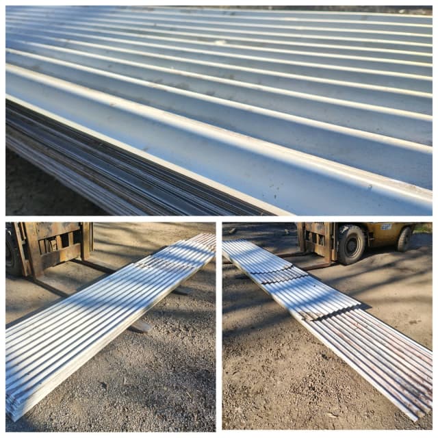 Lot of 68 used white colorbond roof sheets Building Materials