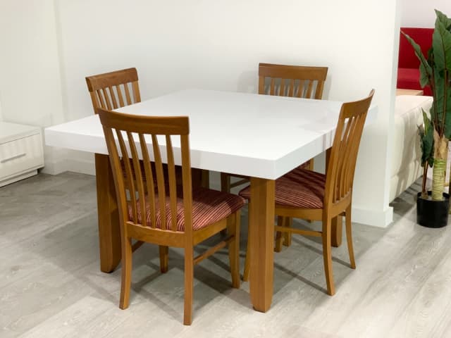 Tb44 Square Dining Table And 4xchairs Set 650 Dining Tables Gumtree Australia Auburn Area