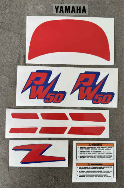 Yamaha 1990 PW50 Full Decal Set / Sticker Kit | Motorcycle & Scooter ...