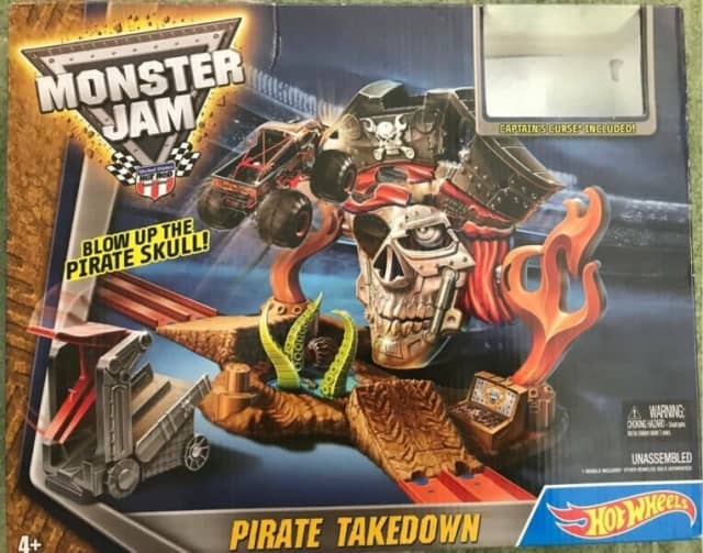 Toy Car Hot Wheels pirate treasure game -Monster Jam Pirate Take Down ...