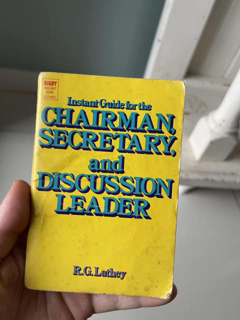 1976 GUIDE FOR THE CHAIRMAN SECRETARY LEADER Small Book Other   9dc0e503 6c24 4b82 8355 Edf891d70bcb 