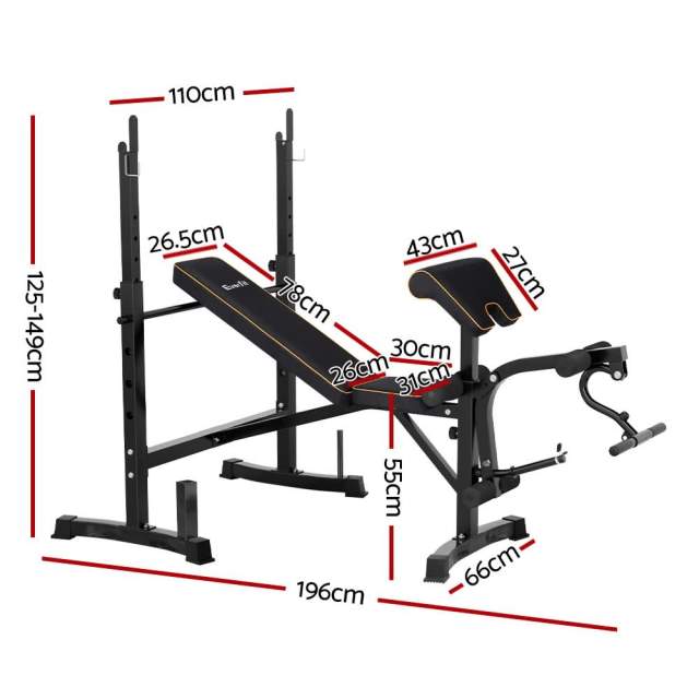 10 In 1 Weight Bench Adjustable Home Gym Station Bench Press 330K... Gym & Fitness Gumtree