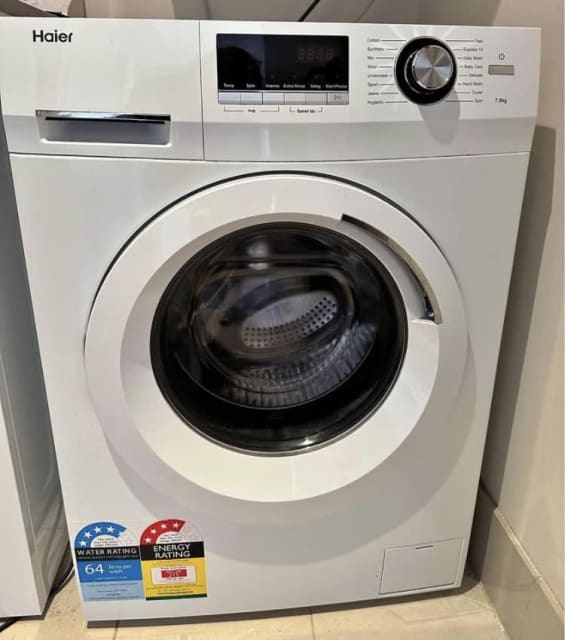 Haier 4 Stars 7.5Kg front loader washing machine, can deliver Washing