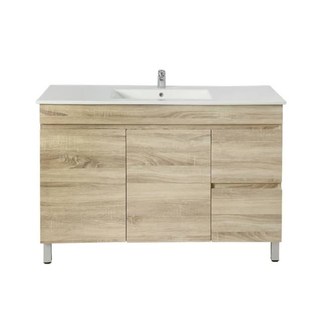 1200x460x850mm Freestanding Bathroom Vanity With Legs White Oak