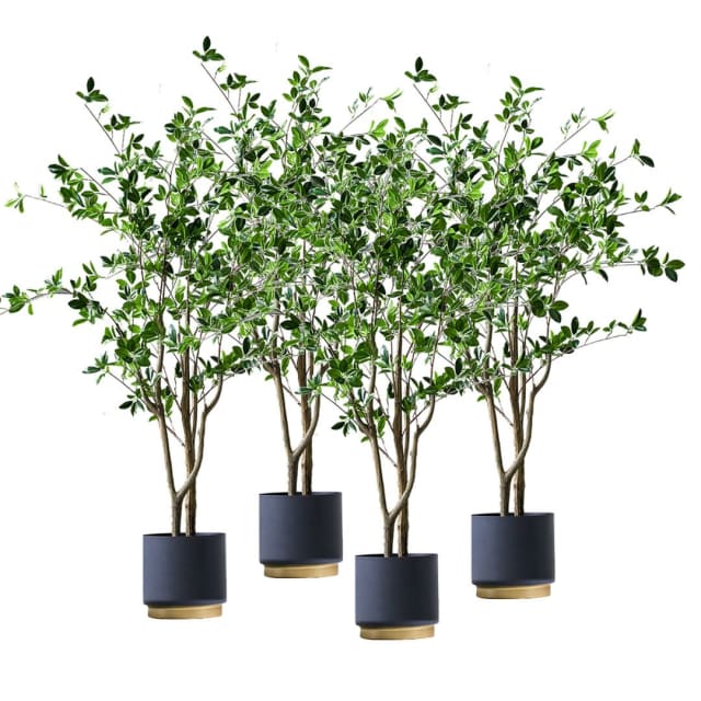 4X 120cm Green Artificial Indoor Watercress Tree Fake Plant Simul