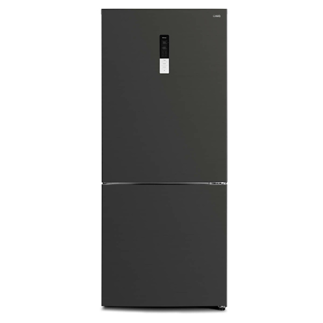 CHiQ 396L Bottom Mount Fridge Freezer Black Steel Model CBM395NBS