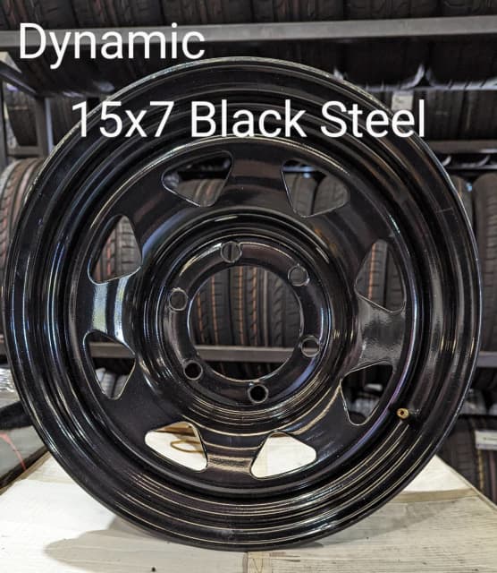 15x7 Black Steel Wheels( Set of 4) Wheels, Tyres & Rims Gumtree