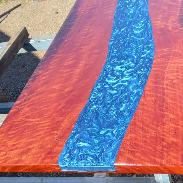 Custom Epoxy Resin River Tables and Timber Benchtops - Other Kitchen ...