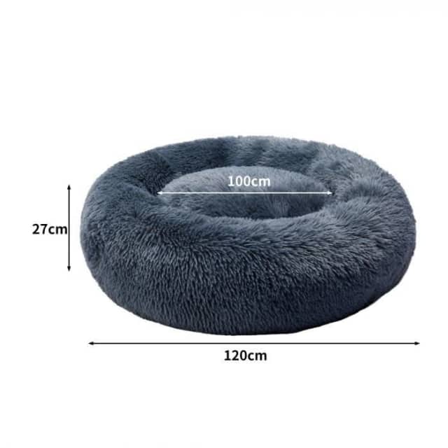 PaWz Pet Bed Cat Dog Donut Nest Calming Kennel Cave Deep Sleeping Dark