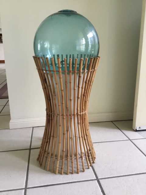 Vintage glass fishing float lamp, Other Home Decor