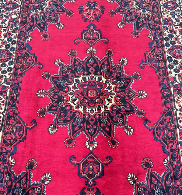 Full room size wool tribal handmade Persian Ferdos rug 3x2m Rugs