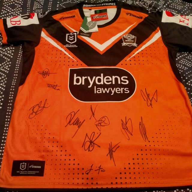 West tigers cheap signed jersey