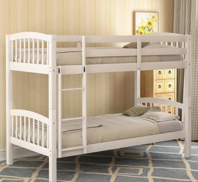 BRAND NEW CHEEKY KING SINGLE BUNK BED TIMBER WHITE Beds Gumtree