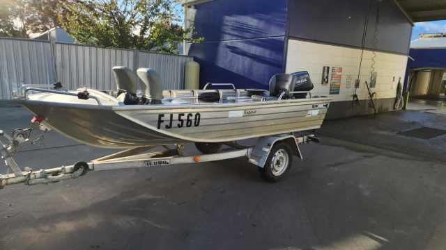 Tinny for sale - Quintrex explorer 385 with 2013 20 horse power Yamaha ...