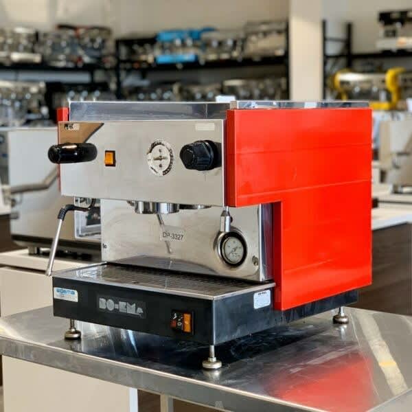 Cheap One Group Boema Commercial Coffee Machine In Red Coffee