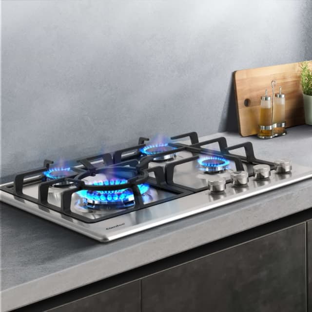 60cm Gas Cooktop Stainless Steel 4 Burners Kitchen Stove Cook Top NG