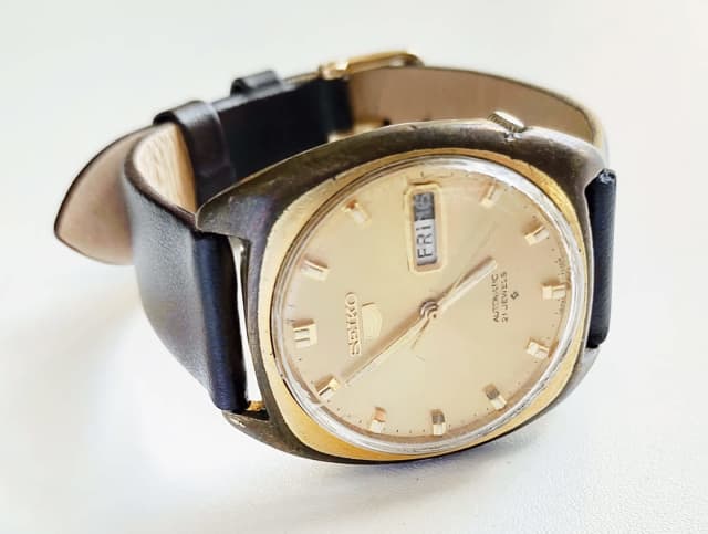 Vintage Seiko 5 - *****7103 - Gold Plated Automatic Wind Watch - 1970 ...