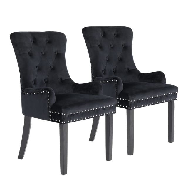 La Bella 2 Set Black French Provincial Dining Chair Dining Chairs