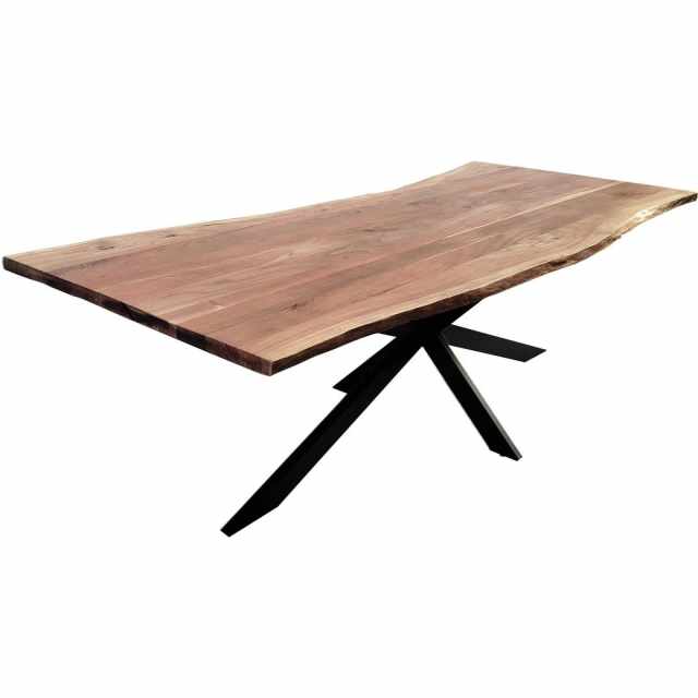 Lantana Dining Table 240cm Live Edge Solid Acacia Timber Wood Met