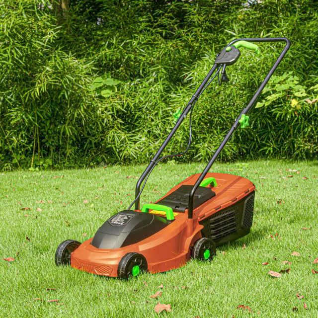 1300W Corded Electric Lawn Mower 25L Grass Box Adjustable Height | Lawn ...