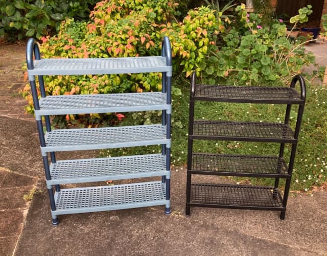 Steady plastic shoes racks for handy & neatly, multi use x 2 Women's