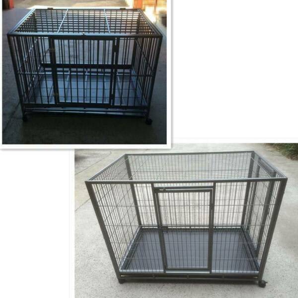 XL Pet Dog Cat Cage Portable Metal Crate Kennel Rabbit House Pet