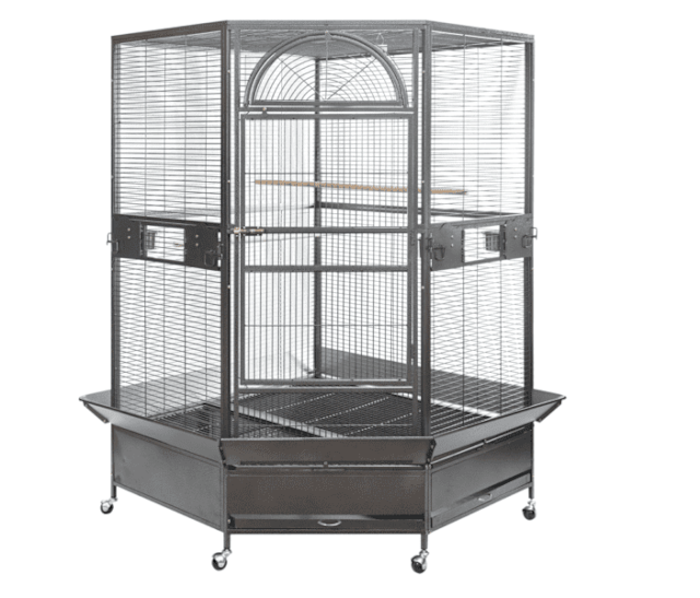 185cm XXL Corner Bird Cage Pet Parrot Aviary Perch Castor Wheel Pet