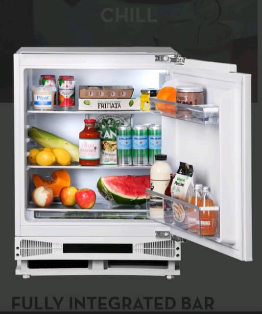 artusi integrated bar fridge