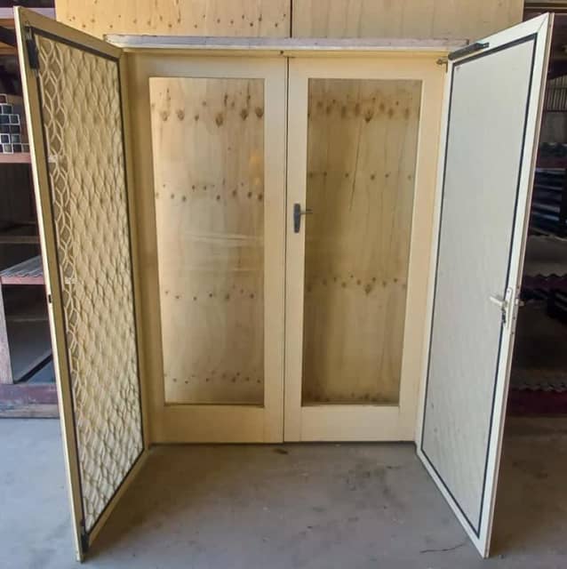 Timber Framed French Doors with Security Screens 2085mm H x 1635mm W Building Materials