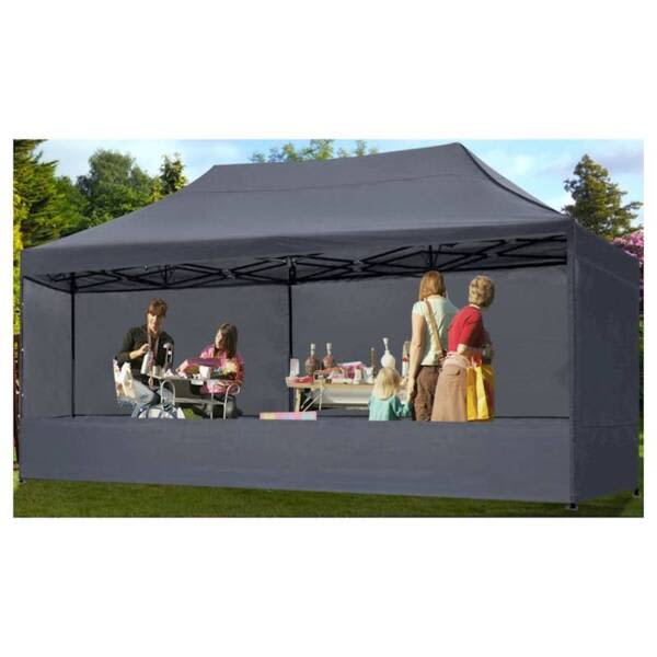 3X6m Gazebo Outdoor Popup Tent Folding Marquee Grey Parasols